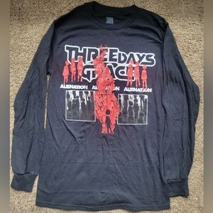 Three Days Grace Black Graphic Long Sleeve Tee